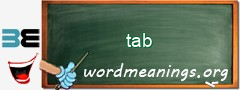 WordMeaning blackboard for tab